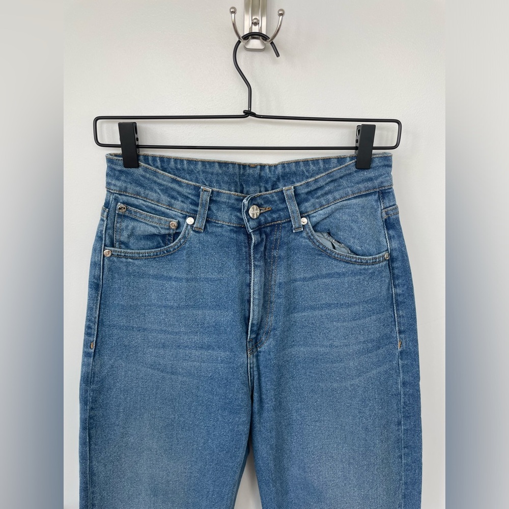 Djerf Avenue Women's Straight Leg Jeans - Blue - Picture 3 of 5
